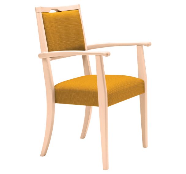 Fauteuil bridge Confort assise et dossier abaka - structure hêtre Sunset Creation