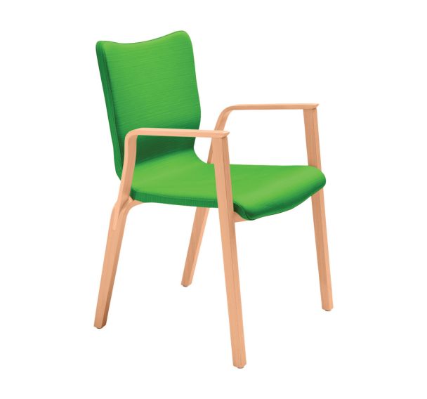 Fauteuil bridge Flexy assise et dossier abaka - structure hêtre Sunset Creation