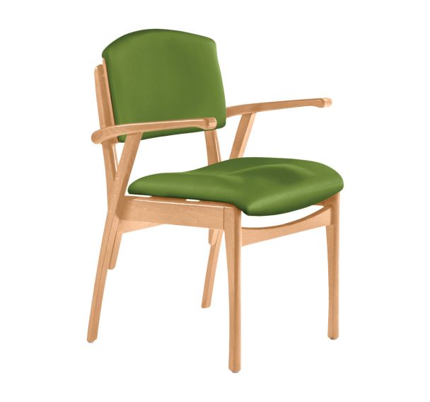 Fauteuil bridge Grand Large assise/dossier ginkgo - structure hêtre Sunset Creation
