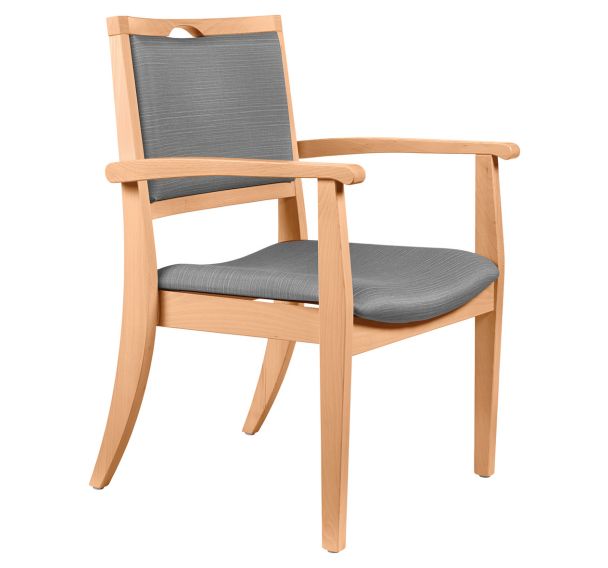 Fauteuil bridge bariatrique assise et dossier abaka - structure hêtre Sunset Creation