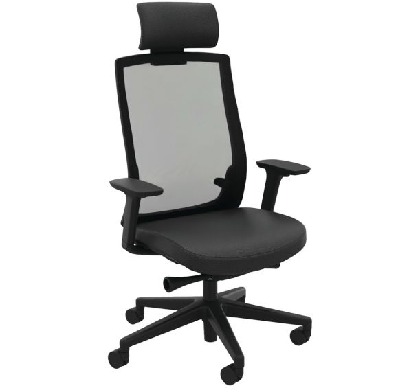 Fauteuil de bureau Arraina dossier résille et têtière