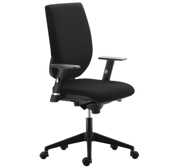 Fauteuil de bureau Tertio haut dossier synchrone accoudoir réglable tissu M1