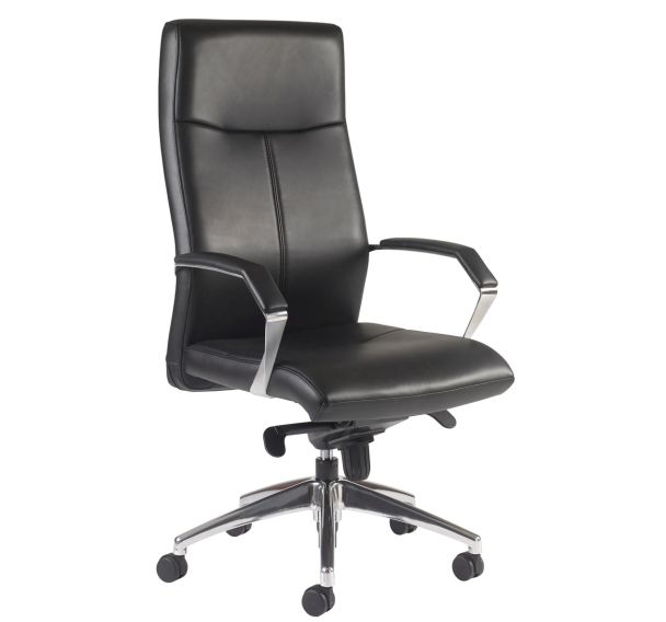 Fauteuil de direction CITY cuir noir