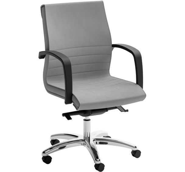 Fauteuil de direction bas Dama - Revêtement cuir - Quadrifoglio