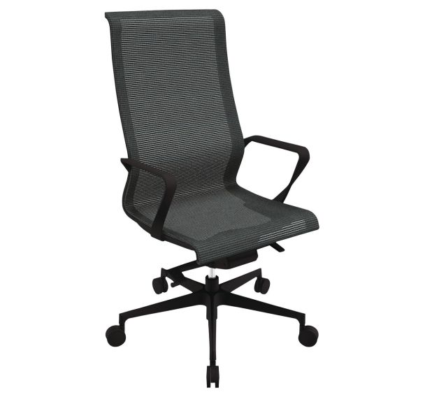 Fauteuil direction Dinamica pied nylon noir dossier haut et assise résille