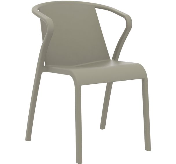Fauteuil jardin empilable Fado taupe