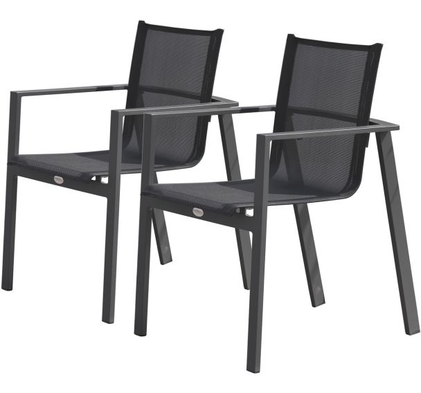 Fauteuil jardin empilable Miami en lot - DcbGarden