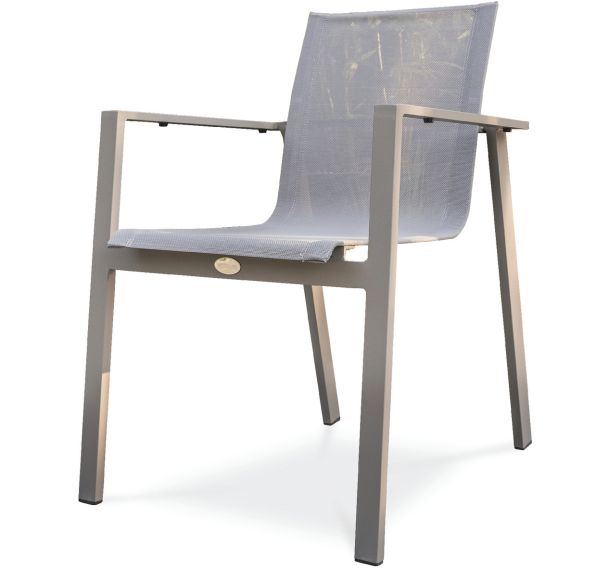 Fauteuil jardin empilable Zahara taupe