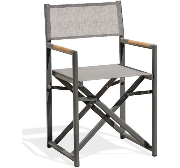 Fauteuil jardin pliant Honfleur gris anthracite