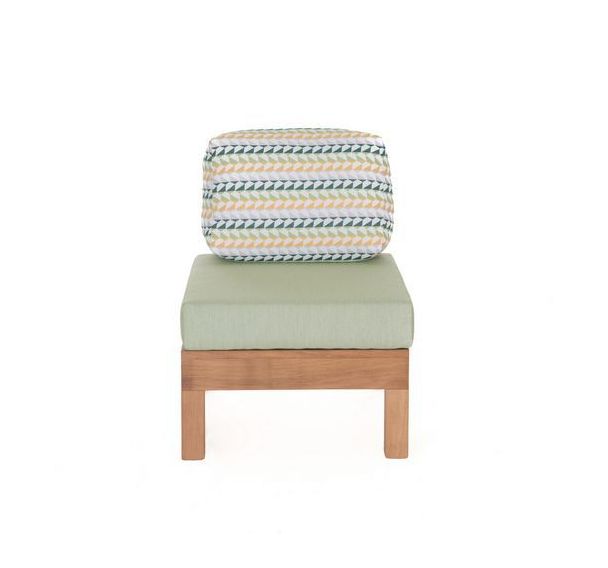 Fauteuil lounge Aris 1 place en Iroko avec coussin