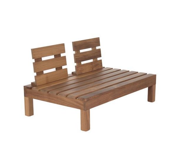 Fauteuil lounge Aris 2 places en Iroko