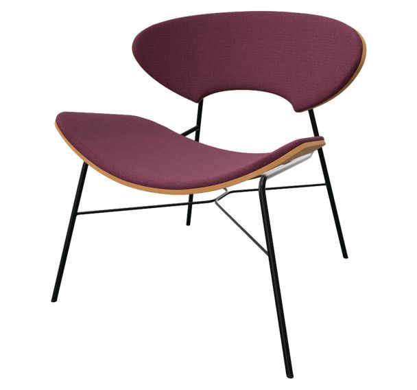 Fauteuil lounge Kanut assise tissu polyester
