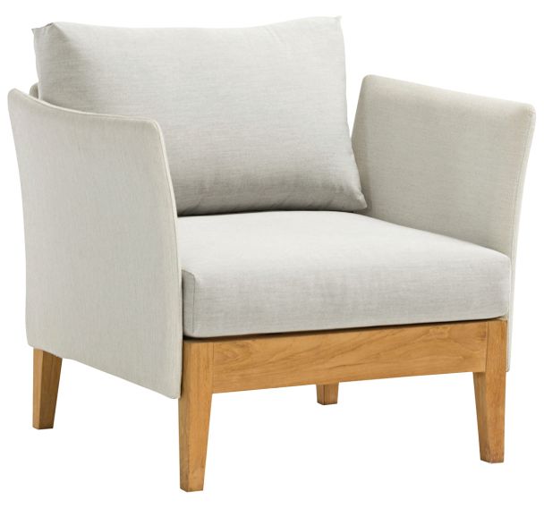 Fauteuil lounge Welcome - gris/wood light
