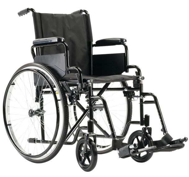 Fauteuil roulant dossier fixe noir