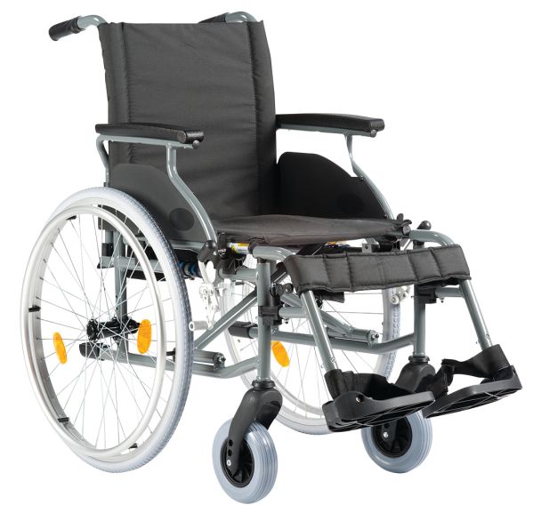 Fauteuil roulant dossier fixe noir - Structure en aluminium