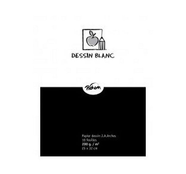 Feuille blanc Ja Canson 200g - 25x32 cm (Pochette de 10)