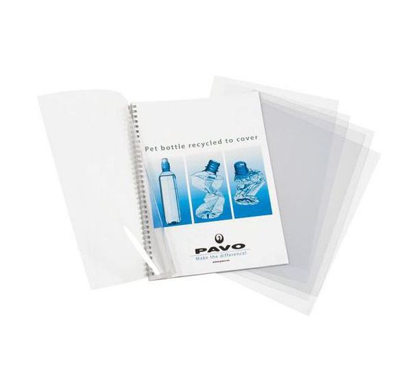 Feuille couverture transparent incolore 21x29.7 cm (Paquet de 100)