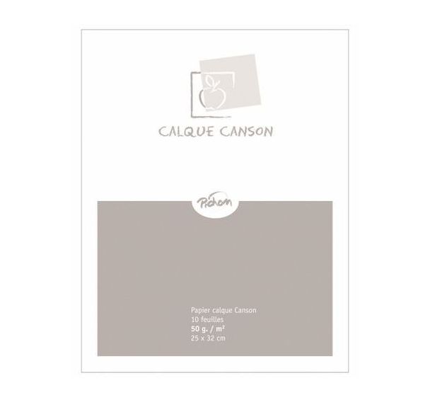 Feuille de papier calque 50 g (Pochette de 10)