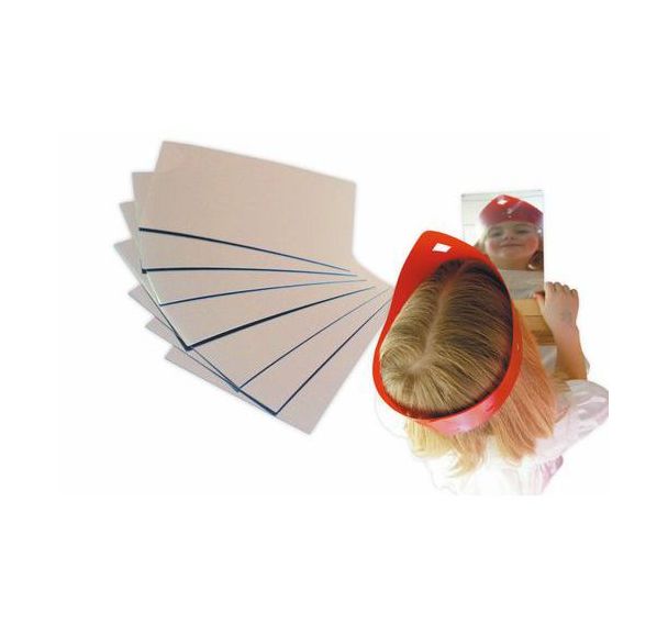 Feuille miroir rectangulaire à découper (Pochette de 8)