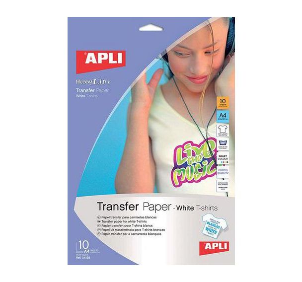 Feuille papier transferts A4 (Pochette de 10)