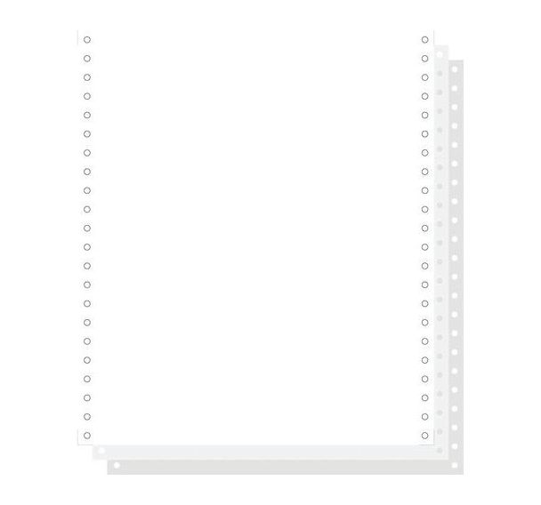 Feuilles listing autocop. blanc 240x11 3plis bande détachable