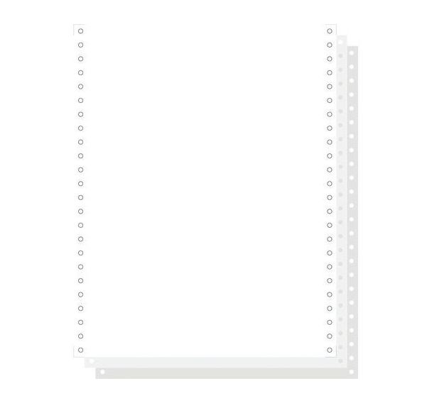 Feuilles listing autocop. blanc 240x12 3plis bande détachable