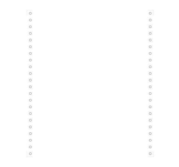 Feuilles listing blanc 240x11 1pli bandes détachables 70g
