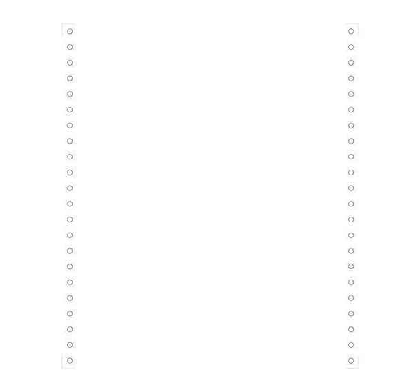 Feuilles listing blanc 240x11 1pli bandes détachables 80g