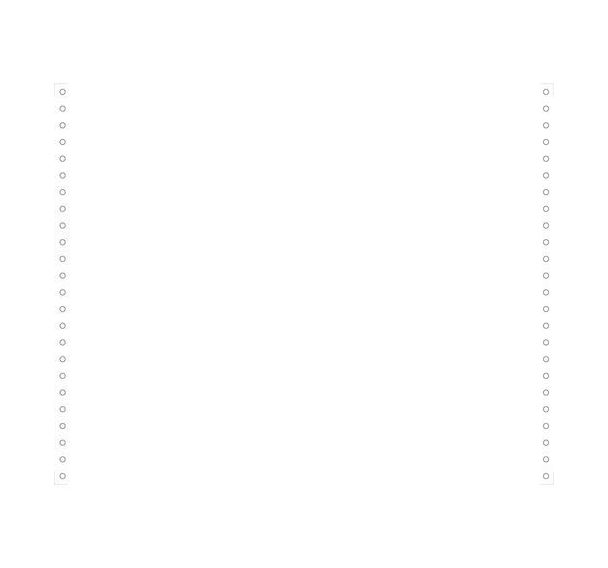 Feuilles listing blanc 380x12 1pli bandes détachables 70g