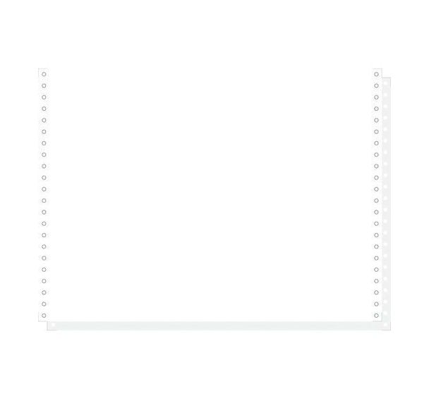 Feuilles listing blanc autocopiant 380x11 2plis bandes détachables