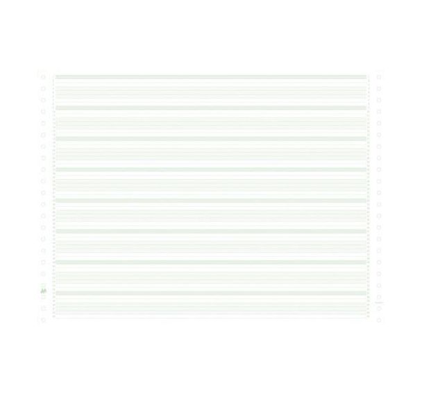 Feuilles listing zoné vert 380x11 1pli bandes non détachables 70g