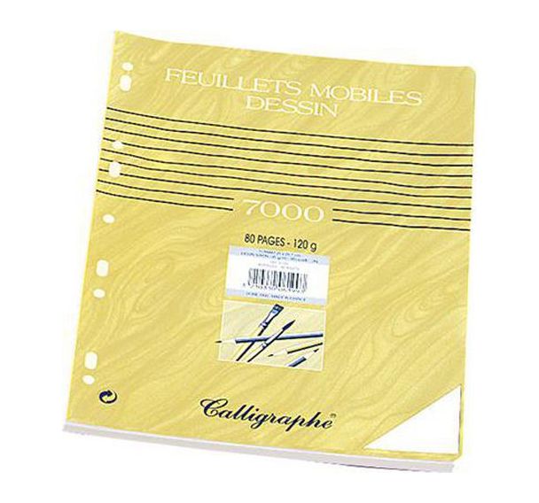 Feuillet recharge classeurs 80 pages A4 dessin uni 120g (Etui de 40)