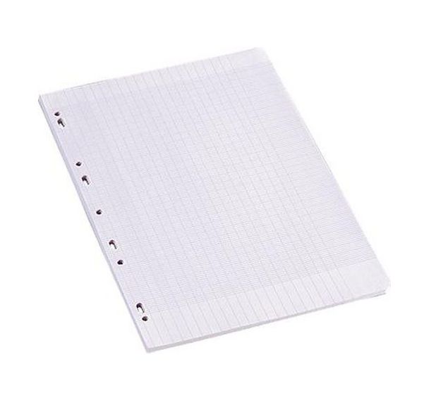 Feuillet recharge classeurs A4 seyes 100 pages blanc 90g NF 90 (Etui de 50)