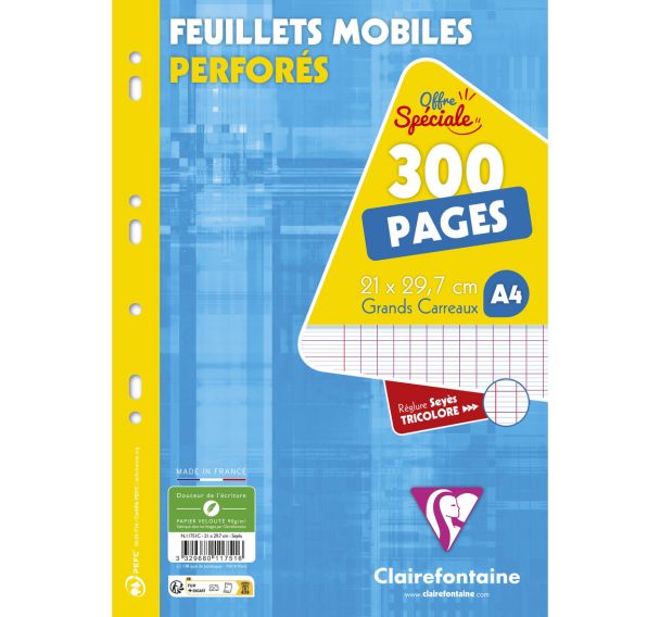 Feuillets mobiles sous film A4 - Clairefontaine