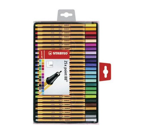 Feutre à pointe fine point 88, étui plastique de 25