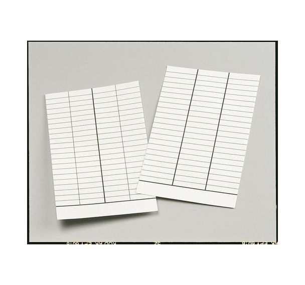 Fiche bibliothèque. A retourner 3 colonnes 75 x 125mm (Paquet de 250)