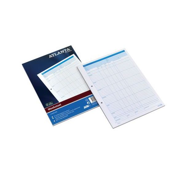 Fiche d'état de la semaine A4 : 50 feuilles: Atlanta (FSC)