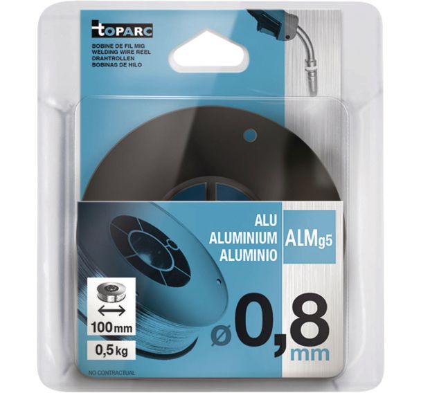 Fil plein alu AlMg5 à bobine S100 / 0,5 kg