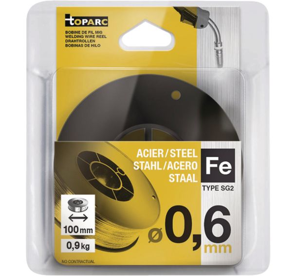 Fil plein en acier G3Si1 / ER70S-6 à bobine S100 / 0,9 kg - GYS