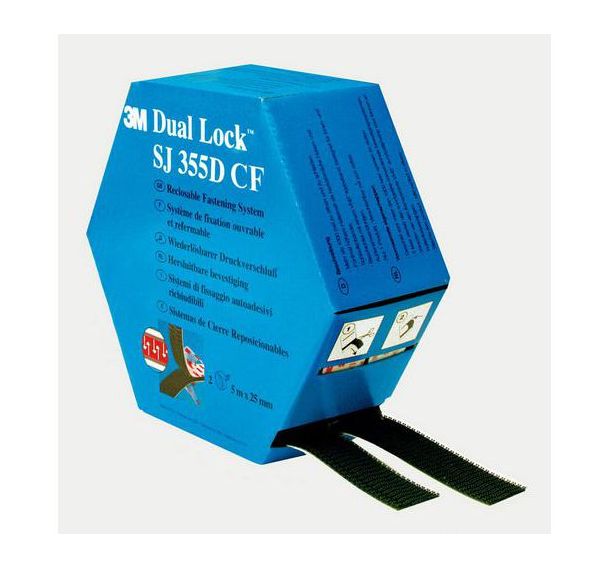 Fixation amovible Dual-Lock Noir, 25mmx5m MINI