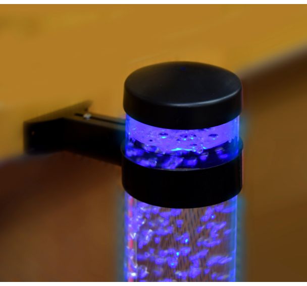 Fixation murale pour tube à bulles lumineux