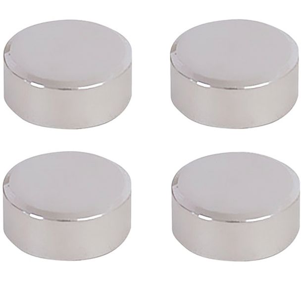 Fixations miroirs rondes chromées ø20cm lot de 4