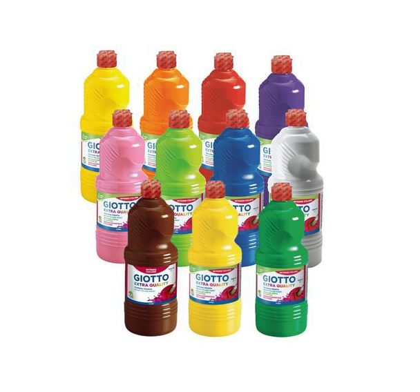 Flacon 1 litre gouache liquide avec bouchon doseur - Giotto