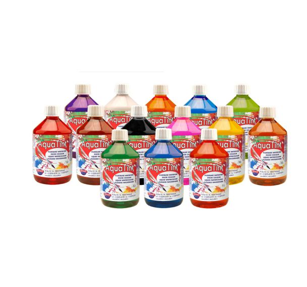 Flacon 500 ml encre à dessiner à base d’eau “aquatint“