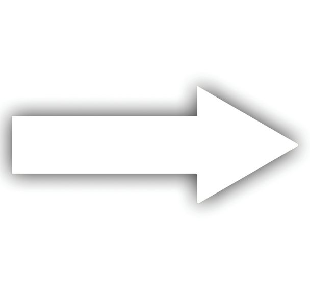 Flèche adhésive de marquage au sol LeanStripe - Blanc - Ergomat