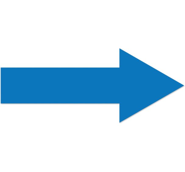 Flèche adhésive de marquage au sol LeanStripe - Bleu - Ergomat