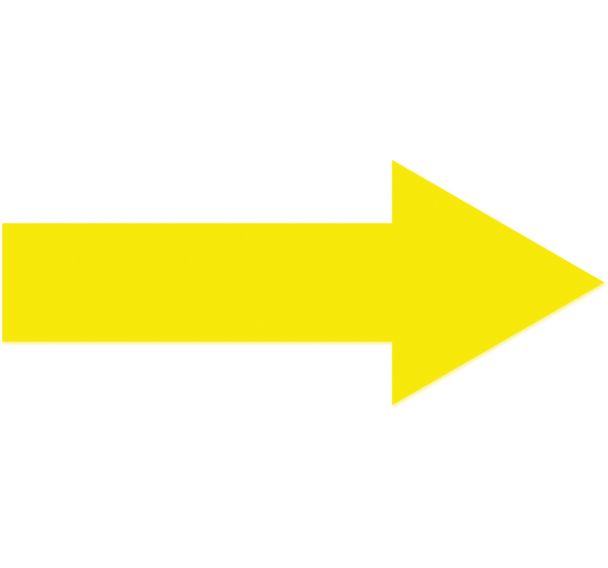 Flèche adhésive de marquage au sol LeanStripe - Jaune - Ergomat