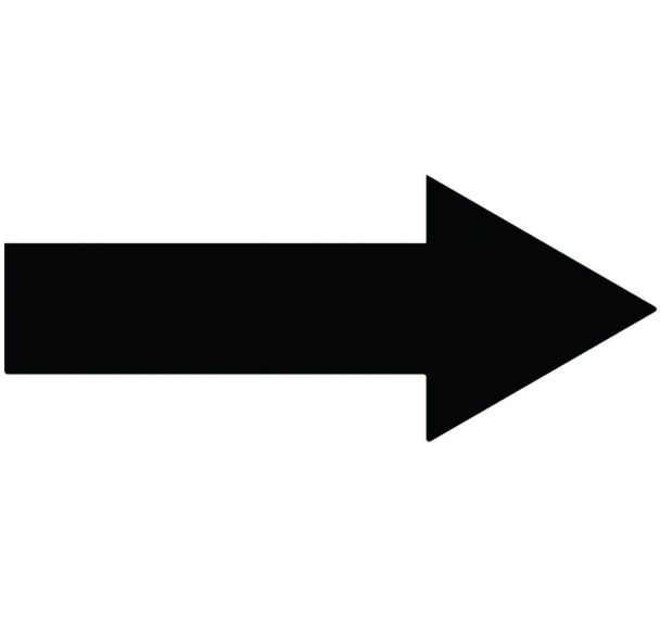 Flèche adhésive de marquage au sol LeanStripe - Noir - Ergomat