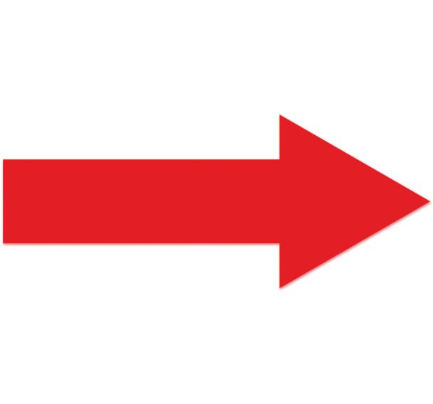 Flèche adhésive de marquage au sol LeanStripe - Rouge - Ergomat