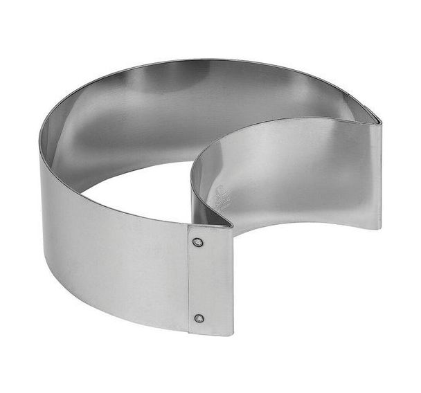 Forme ''lune'' en inox - 110 mm